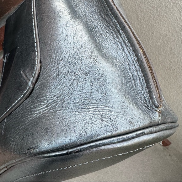 PATRICIA NASH Lavello Bucket Crossbody Gunmetal Sling Bag with Cejon Scarf - Picture 8 of 16